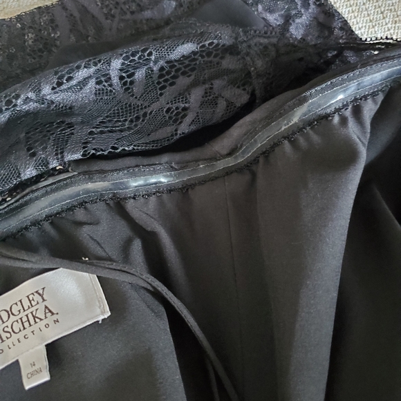 LAST CHANCE Badgley Mischka Collection sequin lace cocktail dress 14 - Picture 10 of 12